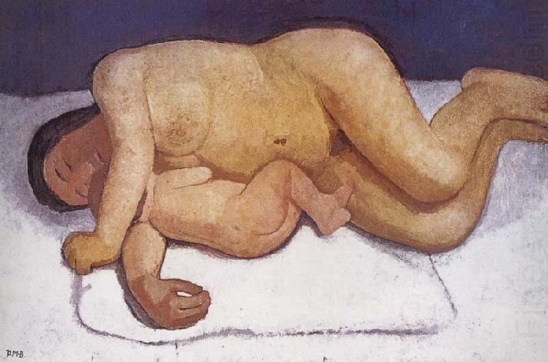 Paula Modersohn-Becker Mother and son leaned china oil painting image